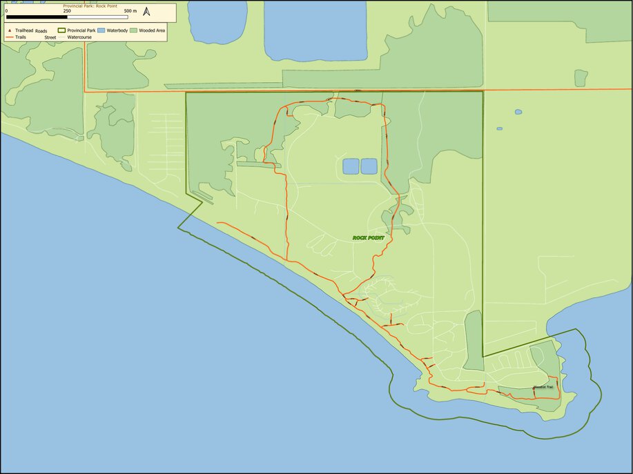 Rock Point Map Ontario Provincial Park: Rock Point Map by Xavier Maps | Avenza Maps