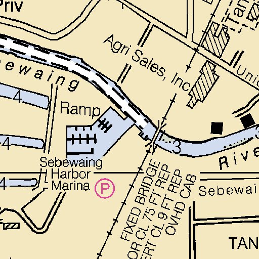 Sebewaing Harbor Michigan Inset Map by National Oceanographic ...