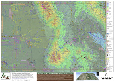 4 Map Bundle for Pikes Peak, Canon City, Blanca Peak and Pueblo - 100K Exploration Maps Preview 2