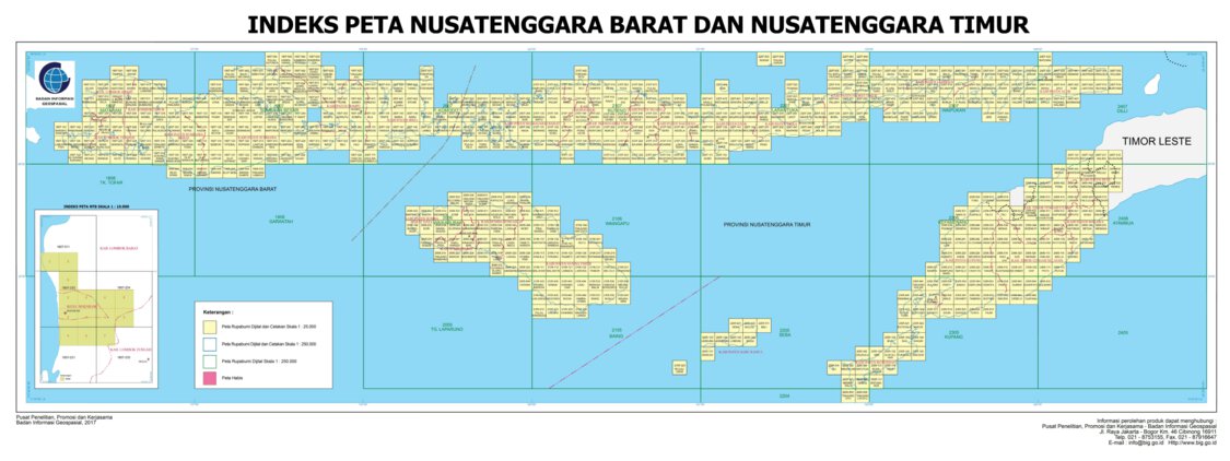 INDEKS PETA RBI NTB DAN NTT Map by Wanto Nurjaman | Avenza Maps