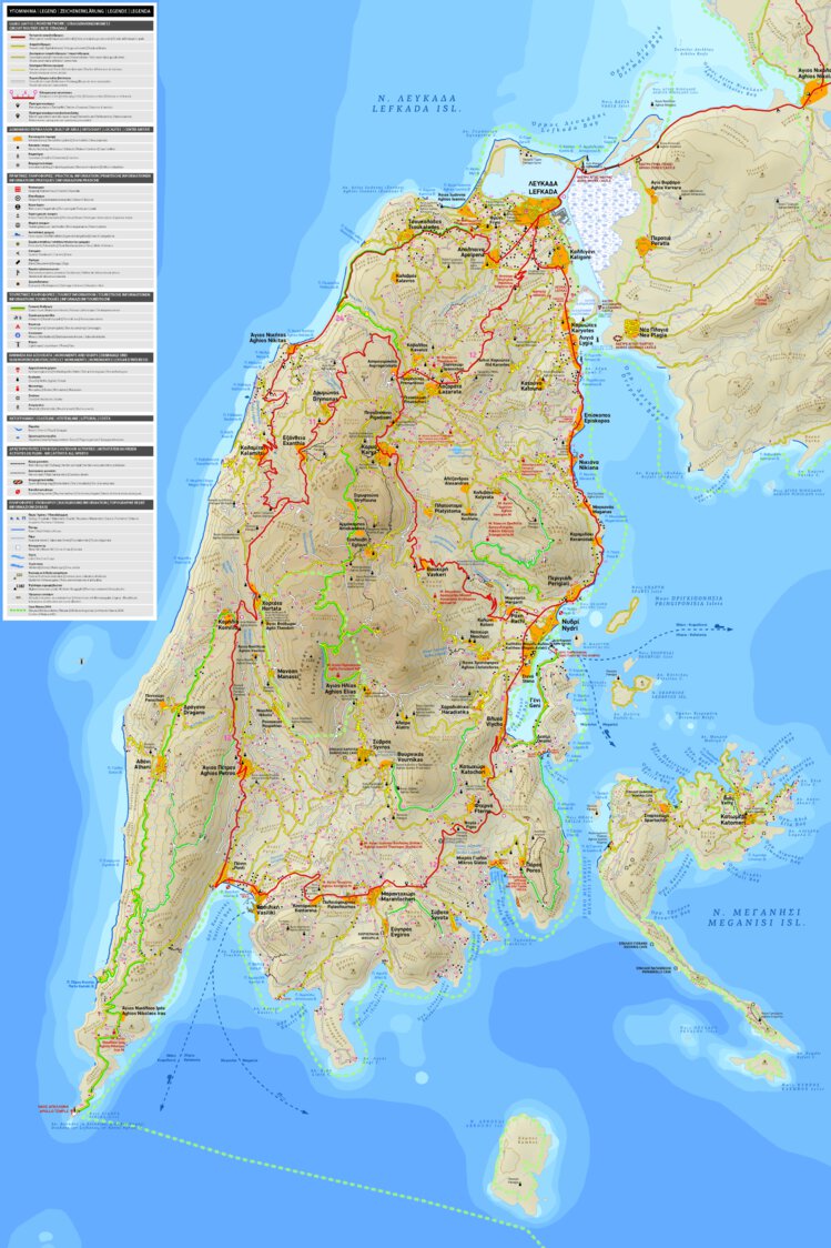 Lefkada, Greece Map by Terrain Editions | Avenza Maps