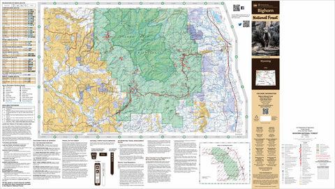 Bighorn National Forest Visitor Map (South Half) Preview 1