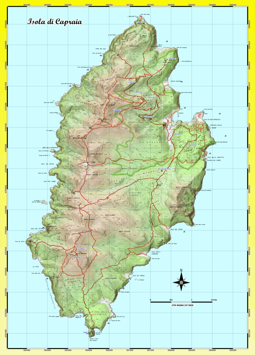 Isola di Capraia Map by Boreal Mapping | Avenza Maps