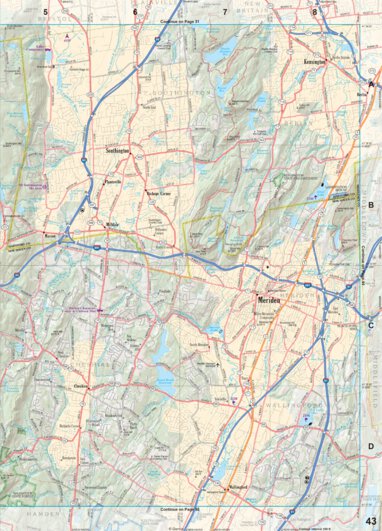 Connecticut/Rhode Island Atlas & Gazetteer - Page 43 Preview 1