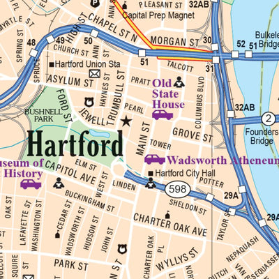 Connecticut/Rhode Island Atlas & Gazetteer - Hartford Preview 3