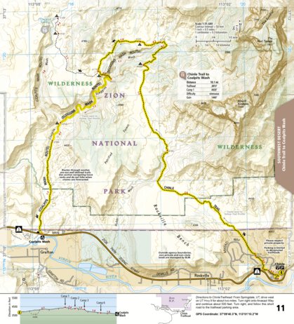 1712 Zion Day Hikes (map 11) Preview 1