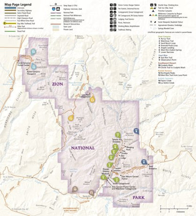 1712 Zion Day Hikes (map 00) Preview 1