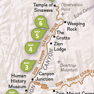 1712 Zion Day Hikes (map 00) Preview 3