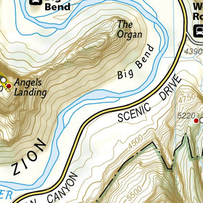 1712 Zion Day Hikes (map 05) Preview 2