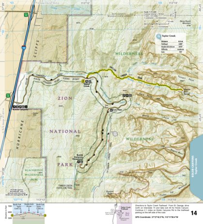 1712 Zion Day Hikes (map 14) Preview 1