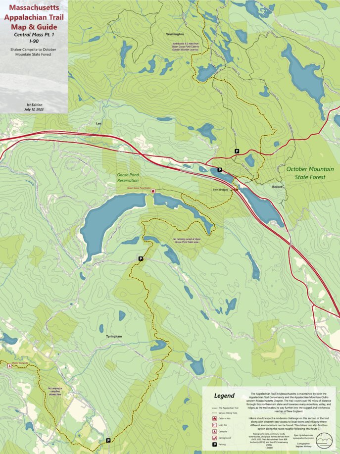 Mass AT Map #4: I-90 by Eyes Up Adventures | Avenza Maps