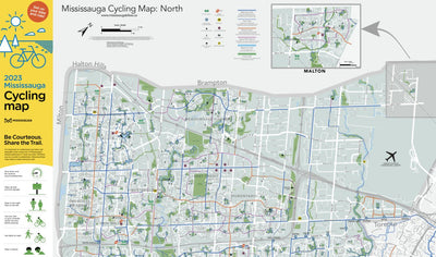 Mississauga Cycling Map 2023 North Preview 1