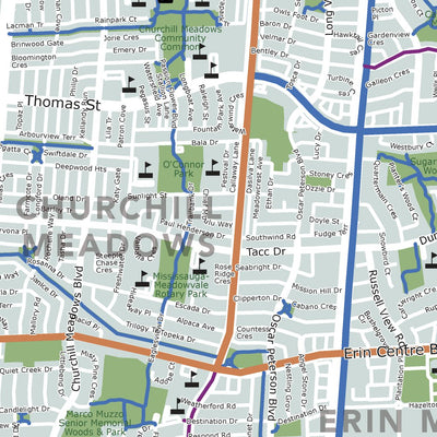 Mississauga Cycling Map 2023 North Preview 3