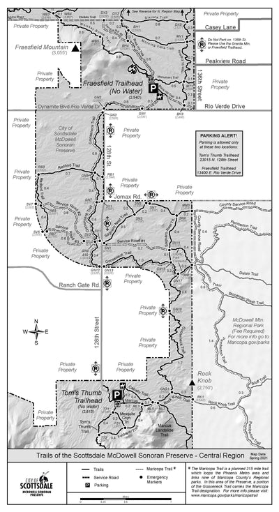 McDowell Sonoran Preserve Gooseneck (Central) Area Trails - Spring 2021 Preview 1