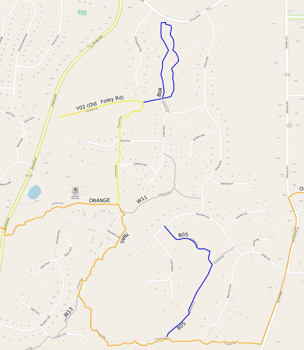 Old Foley Rd-Neufchatel Area Map by Crescent Trail Hiking Association ...