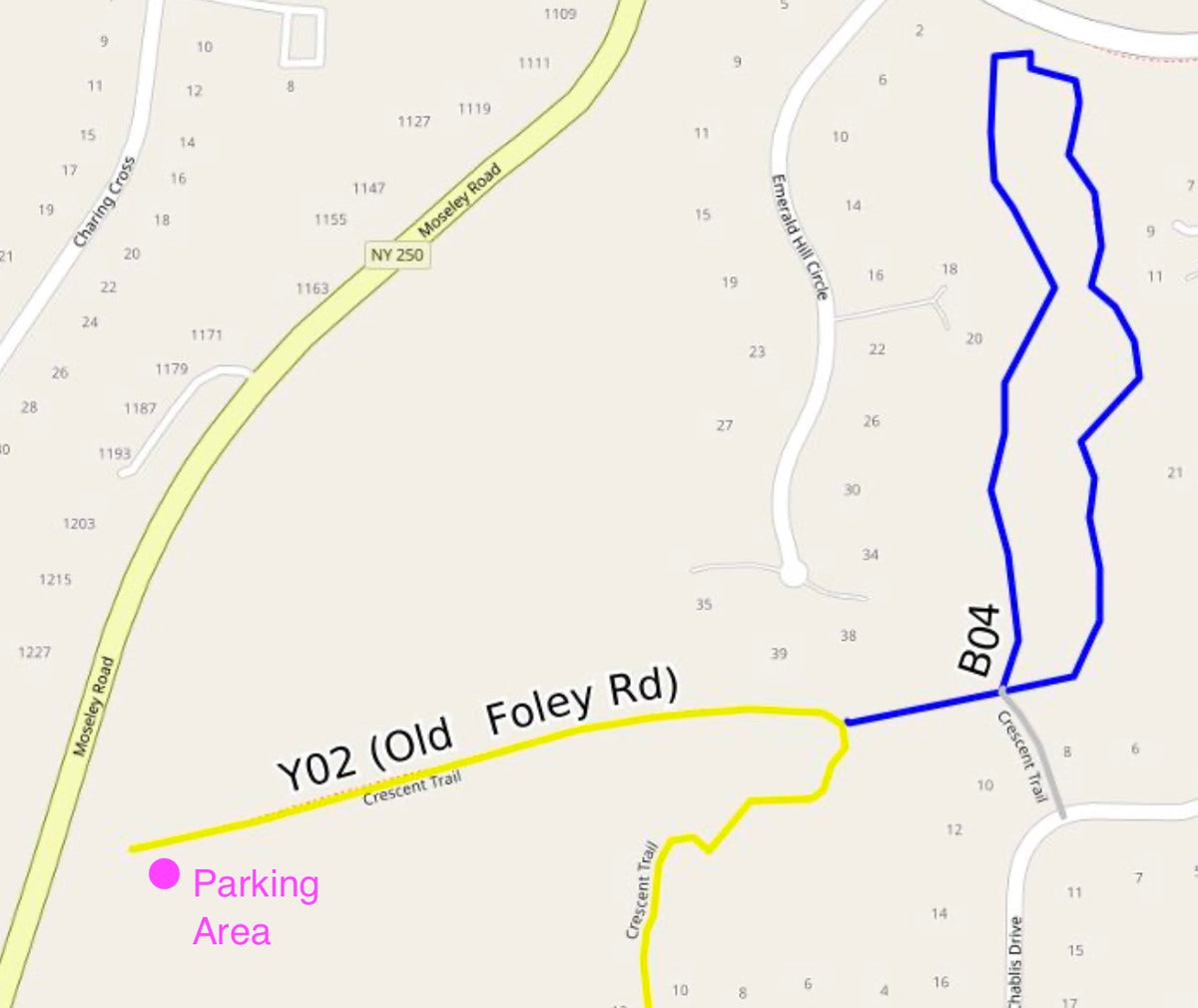 Old Foley Rd-Neufchatel Area Map by Crescent Trail Hiking Association ...