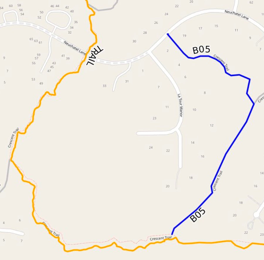 Old Foley Rd-Neufchatel Area Map by Crescent Trail Hiking Association ...