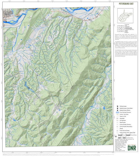 Petersburg East Quad Topo - WVDNR Preview 1