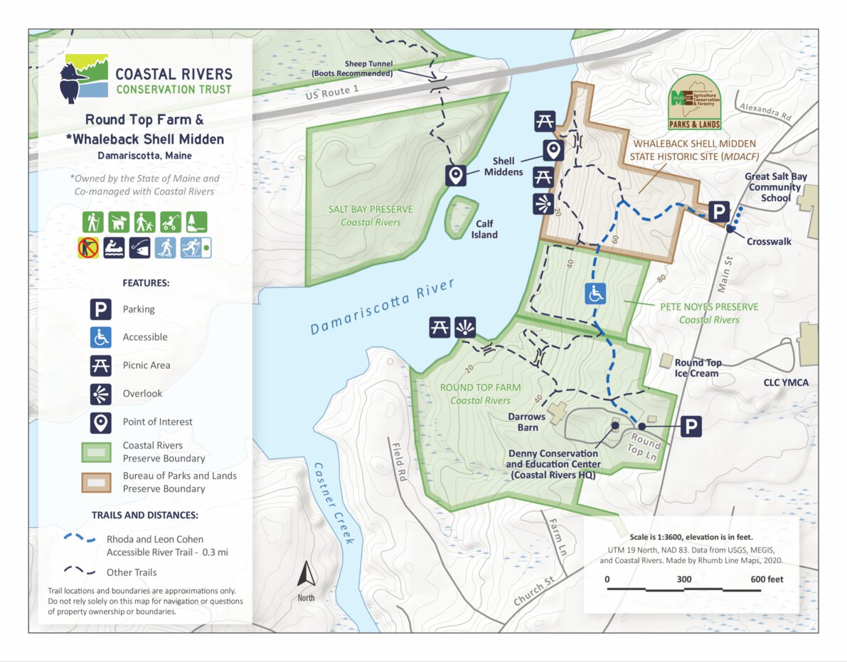 Round Top Farm & Whaleback Shell Midden Map by Rhumbline Maps | Avenza Maps