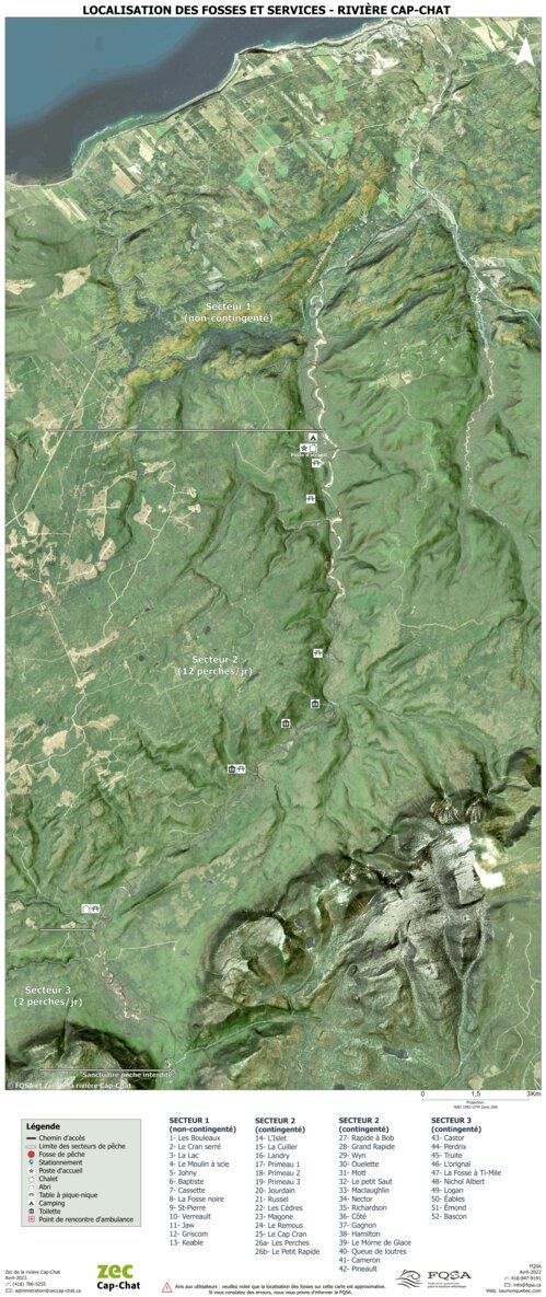 Rivière Cap-Chat SaumonQC Map by Federation quebecoise pour le saumon ...
