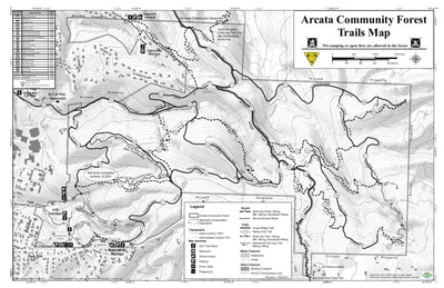 Arcata Community Forest Trail Map Preview 1