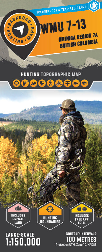 WMU 7-13 Omineca Region 7A – Hunting Topo BC Preview 1