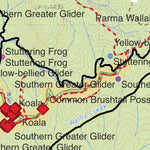 Save Bulga Forests survey area with Nationally Threatened Species records from Bionet Preview 2