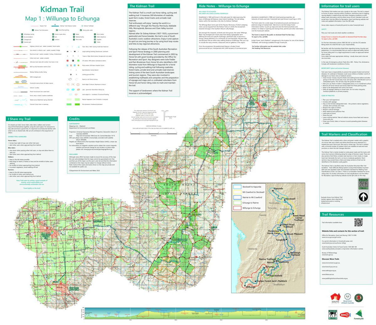 Kidman Trail Map 1 Willunga to Echunga by Mapland - Department for ...