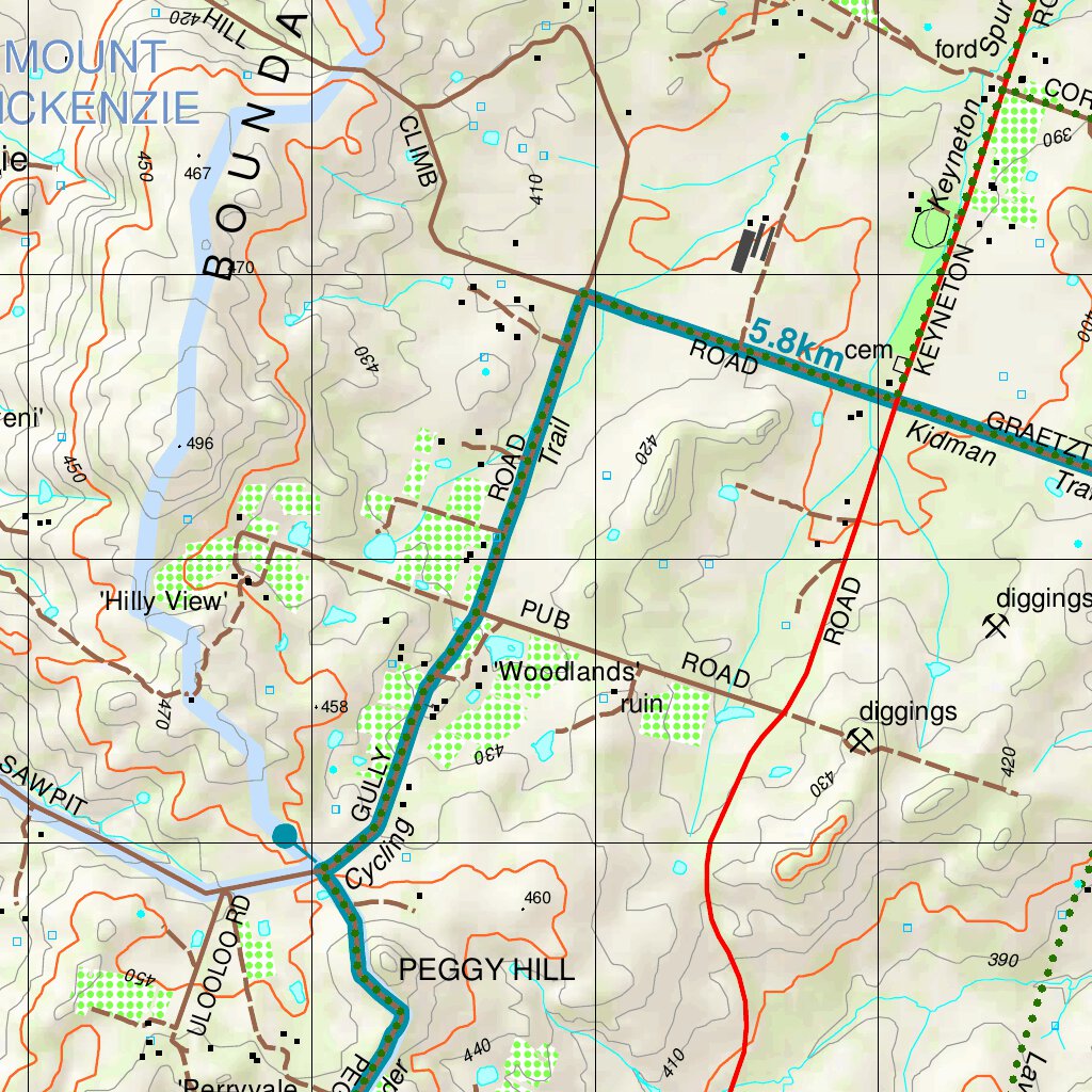 Kidman Trail Map Mount Crawford to Stockwell