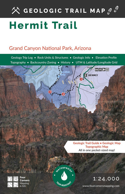 Geologic Trail Map of the Grand Canyon: Hermit Trail (One Side Only) Preview 2