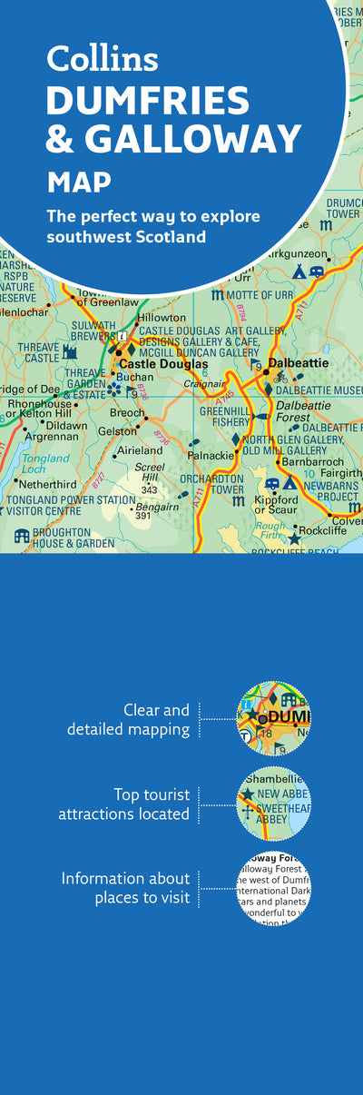 Collins Dumfries and Galloway Map Preview 1