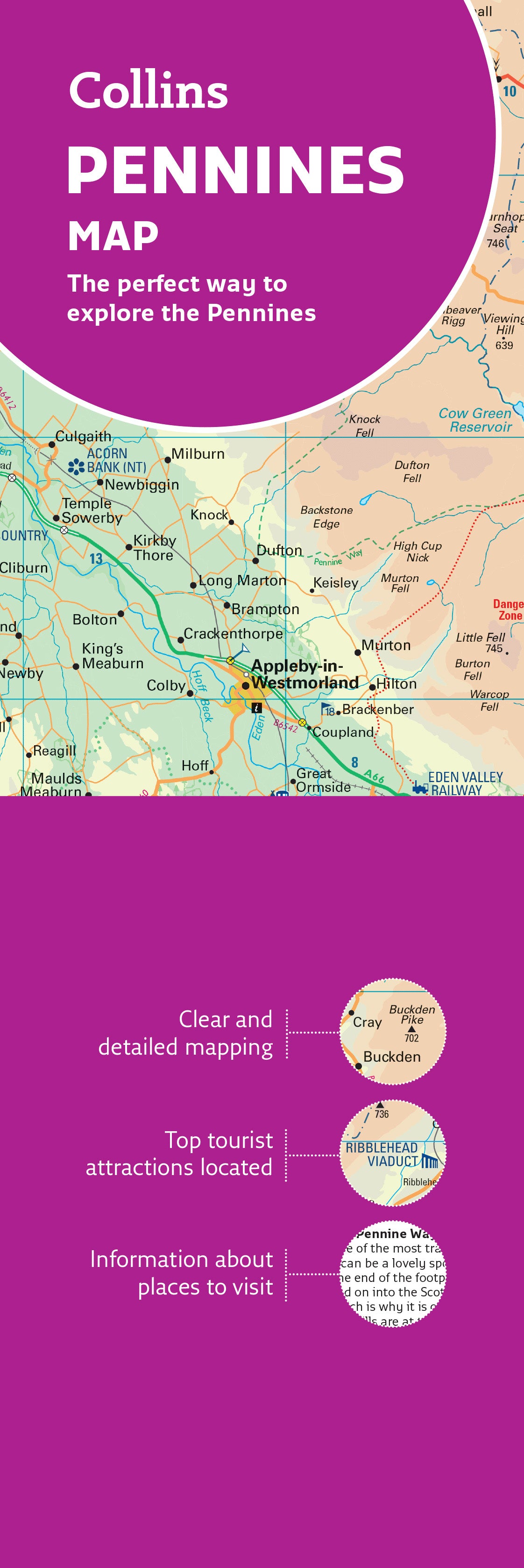 Collins Pennines Map by Harper Collins Publishers UK | Avenza Maps