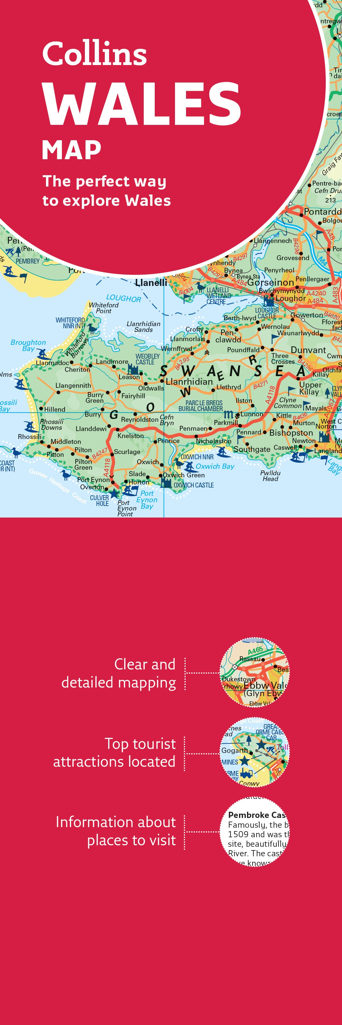 Collins Wales Map by Harper Collins Publishers UK | Avenza Maps