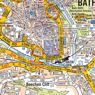 Bath A-Z Pocket Street Map Preview 2