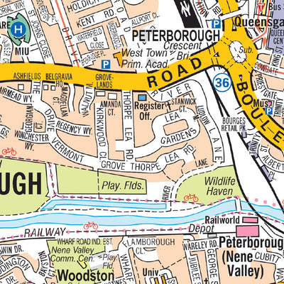 Peterborough A-Z street map Preview 2