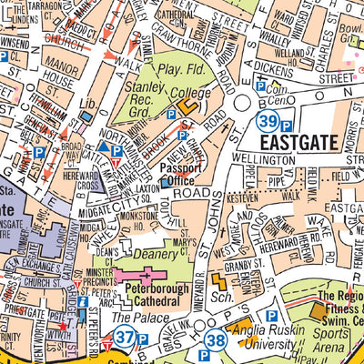 Peterborough A-Z street map Preview 3