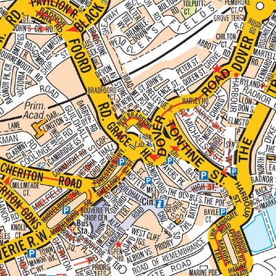 Folkestone A-Z street map Preview 3