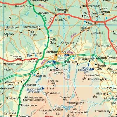 Collins Devon Map Preview 2