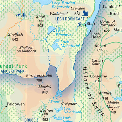 Collins Dumfries and Galloway Map - West Preview 3