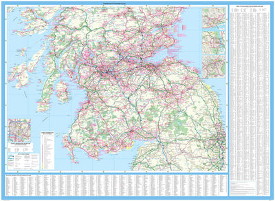 Collins Touring Map of Scotland - South Preview 1