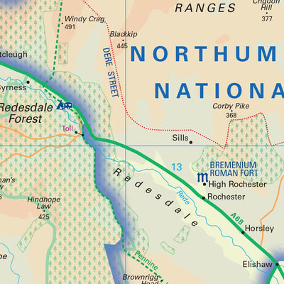 Northumberland National Park Map Preview 2