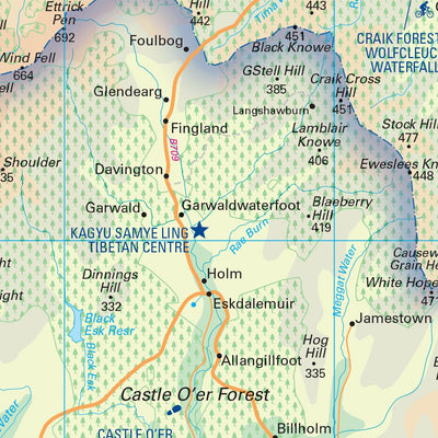 Collins Dumfries and Galloway Map - East Preview 3