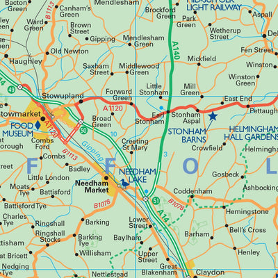 Collins Suffolk Map Preview 2