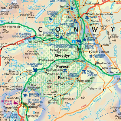Collins Wales map - North Preview 3