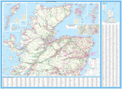Collins Touring Map of Scotland - North Preview 1