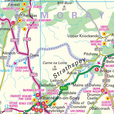 Collins Touring Map of Scotland - North Preview 2