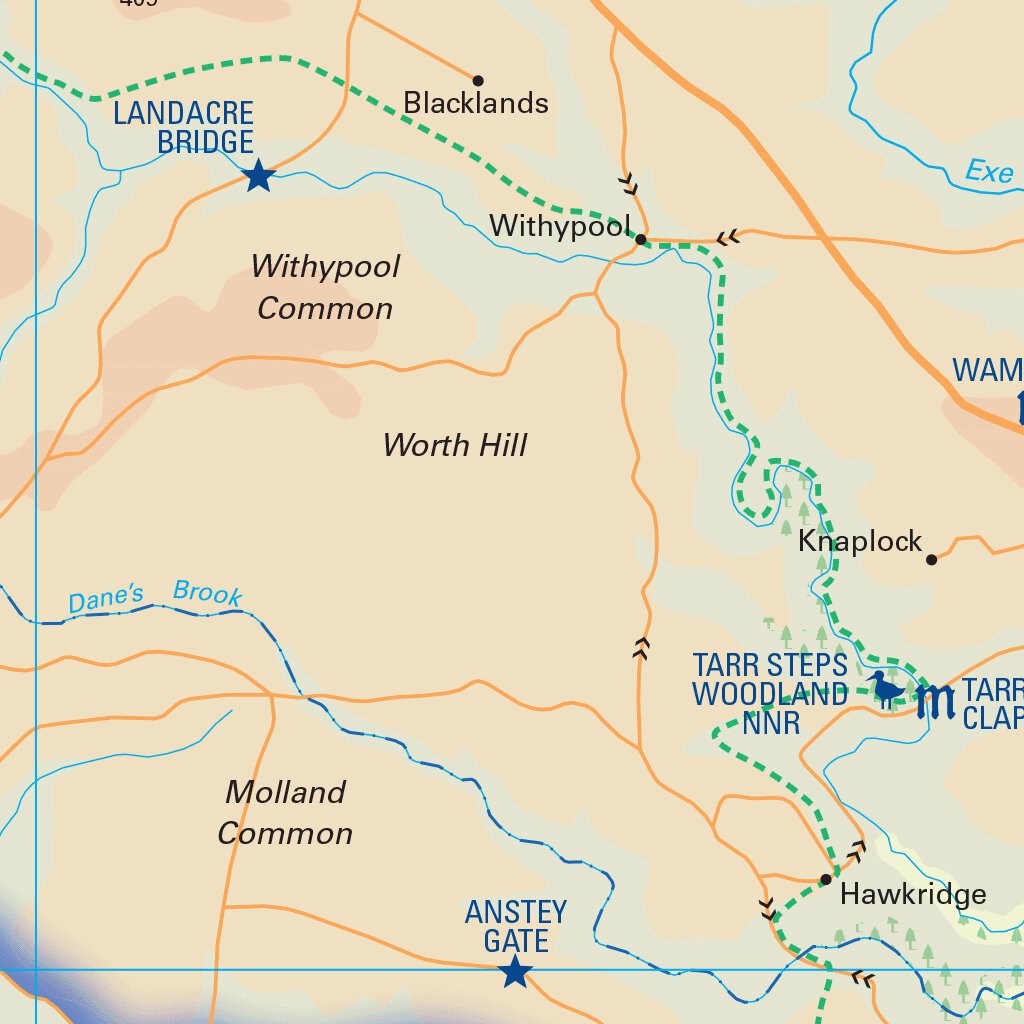 Exmoor National Park Map by Harper Collins Publishers UK | Avenza Maps