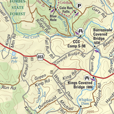 Laurel Highlands Purple Lizard Map, PA Preview 2
