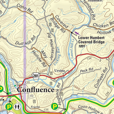 Laurel Highlands Purple Lizard Map, PA Preview 3