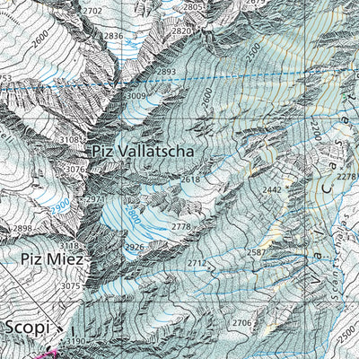 Disentis-Sedrun South, 1:25'000, Hiking Map Preview 3